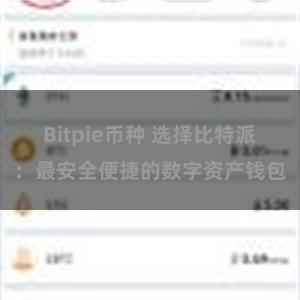 Bitpie币种 选择比特派：最安全便捷的数字资产钱包