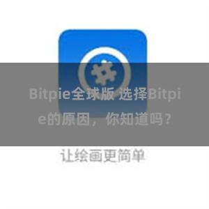 Bitpie全球版 选择Bitpie的原因，你知道吗？