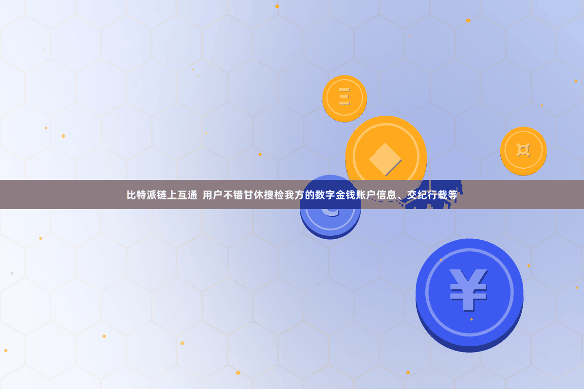 比特派链上互通  用户不错甘休搜检我方的数字金钱账户信息、交纪行载等